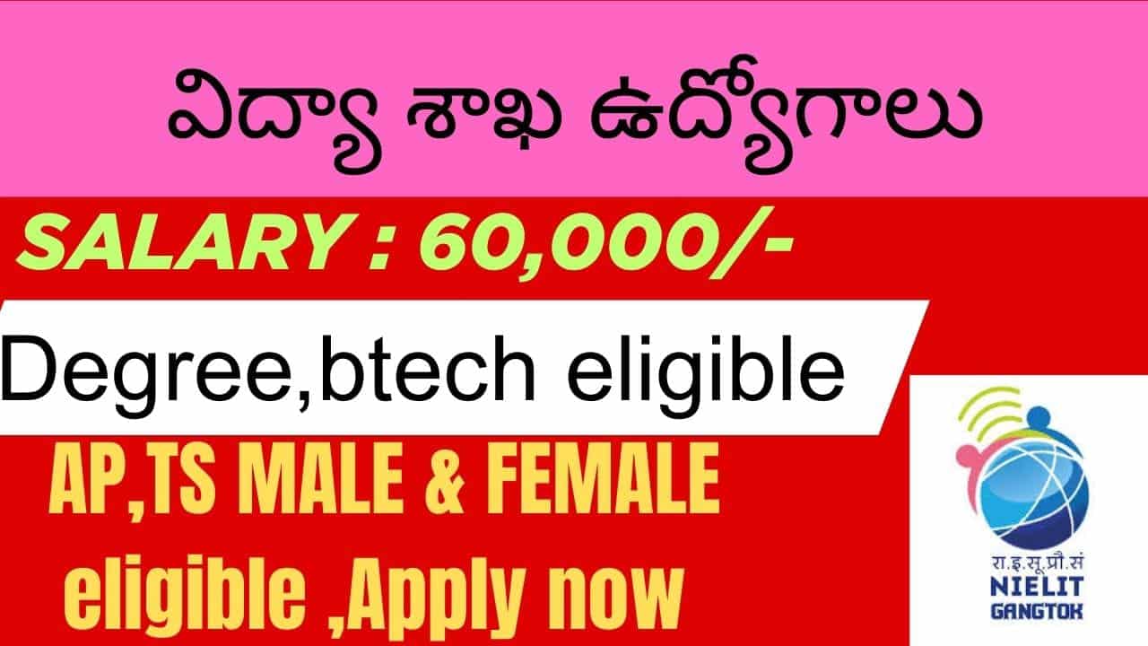 NIELIT Jobs Notification 2025 In Telugu