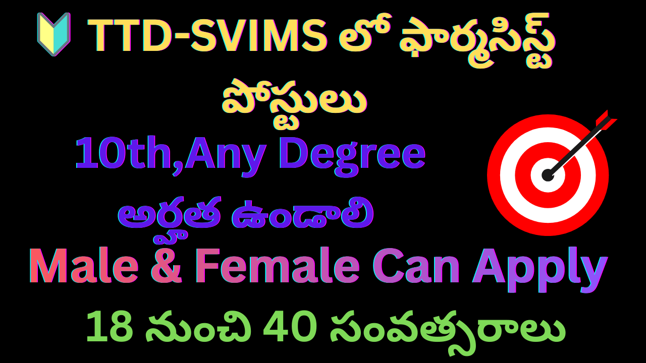 TTD- SVIMS Recruitment 2025 In Telugu | Latest Jobs